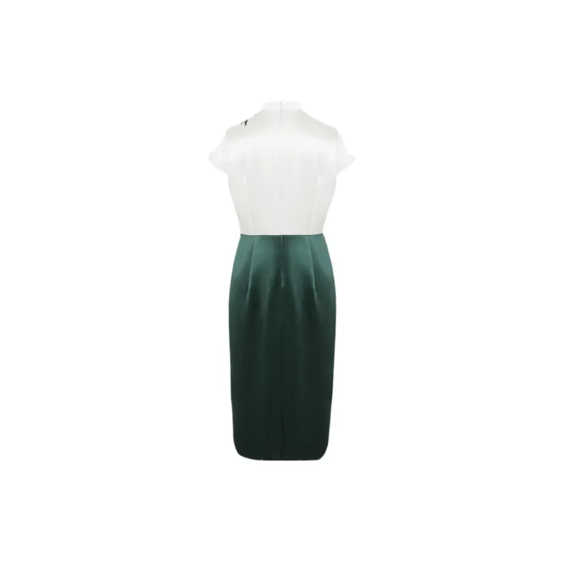 BBLLUUEE Short Sleeved Dress Women's Turquoise-1