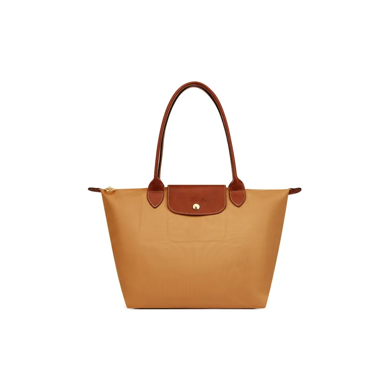 LONGCHAMP Le Pliage Recycled Polyamide With Canvas Tote Bag Shopping Bag Handbag Shoulder Bag Medium Size Women's Sand-0