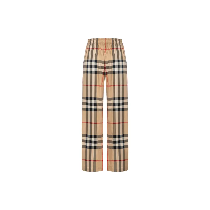 Burberry Check pattern Cotton Trousers-1