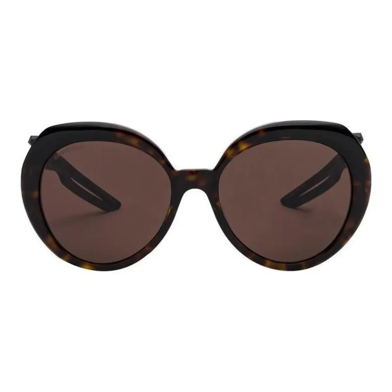 Balenciaga Plastic Oval Sunglasses Women's Tortoiseshell-1
