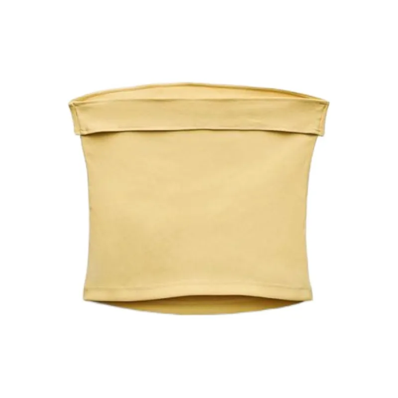 ZARA Strapless Top Women's Yellow-1