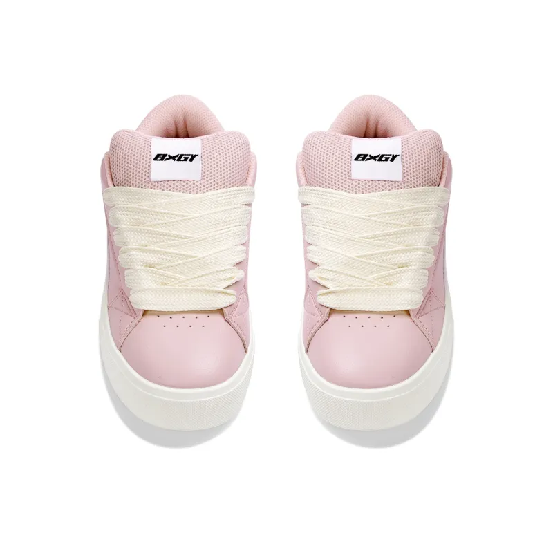 BXGY Skateboard Shoes Women's Low Top Cream Pink-3