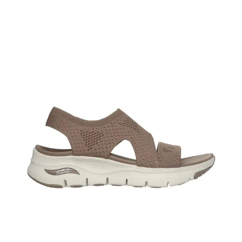 Skechers Arch Fit One Strap Sandals Women's Brown-2