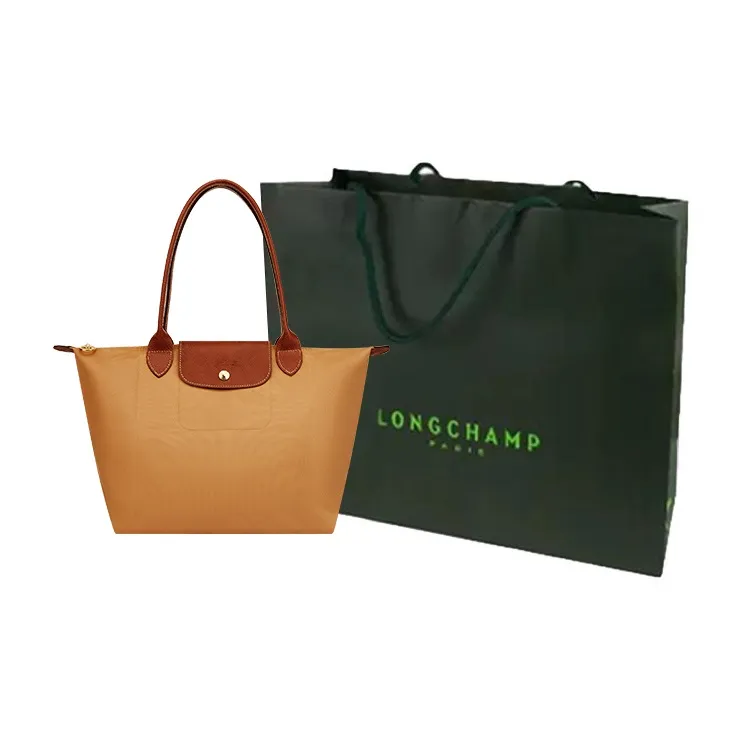 LONGCHAMP Le Pliage Recycled Polyamide With Canvas Tote Bag Shopping Bag Handbag Shoulder Bag Medium Size Women's Sand-6
