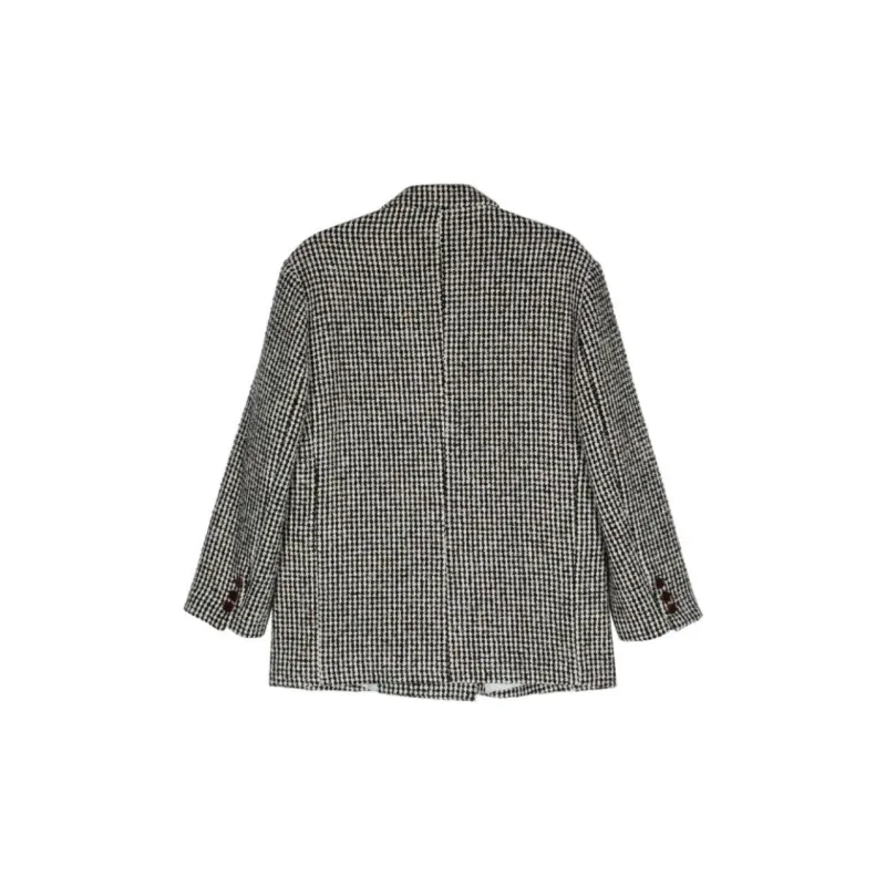 Alysi Houndstooth pattern Coat-1