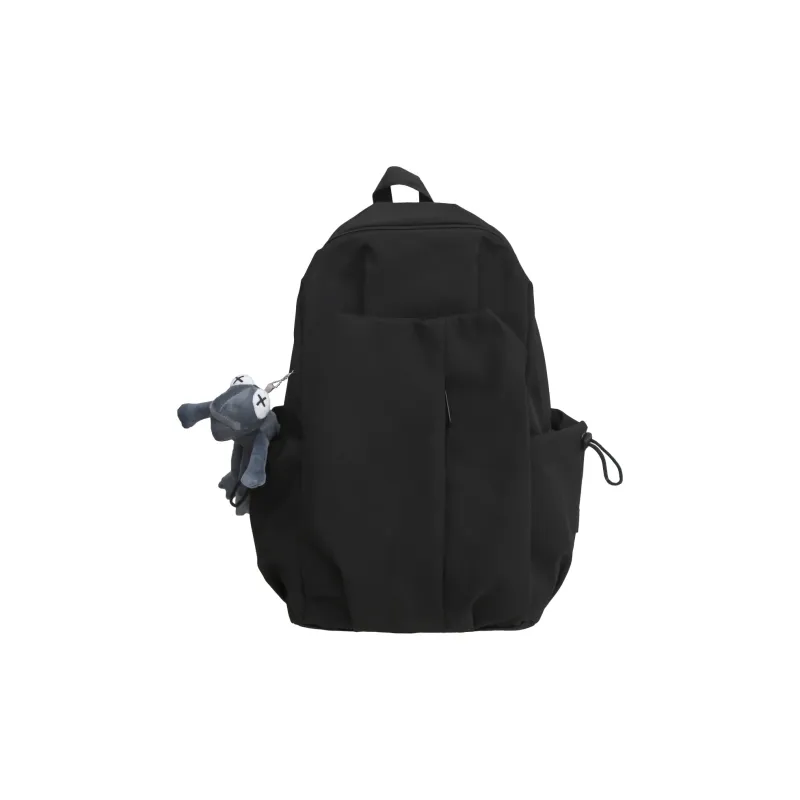 BAODIDAISHU Nylon Fabric Backpack Laptop Bag Backpack Unisex White/Gray/Black/Red-5