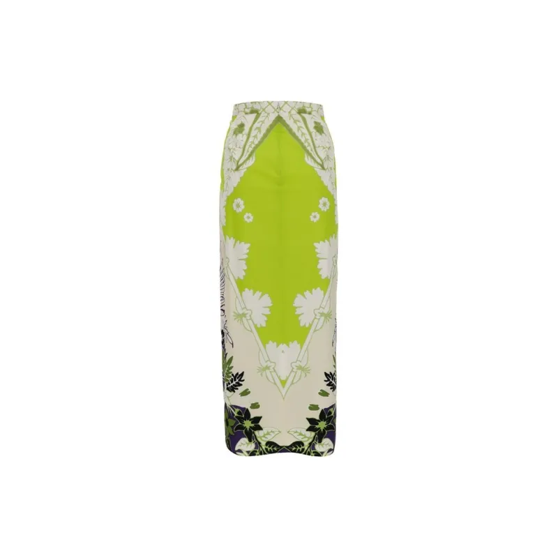 Valentino Floral Print Midi Skirt-1