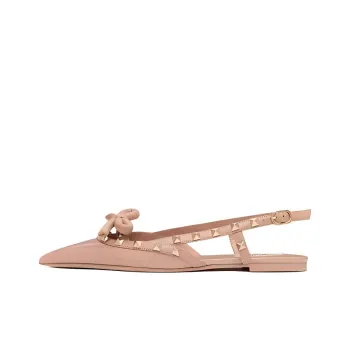 Valentino Garavani Rockstud Bow Slingback Ballerina Shoes