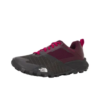 THE NORTH FACE Anti Slip Wear Resistant Low Top Trail Running Running Shoes Women's Red Black