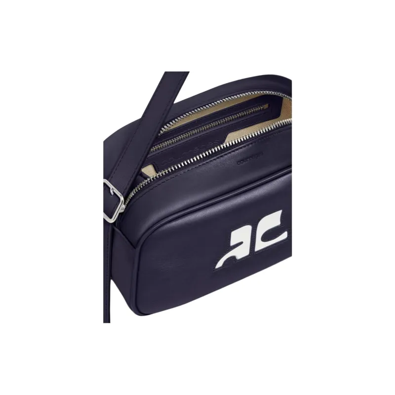 COURREGES Leather Crossbody Bag Shoulder Bag Women's Marine-4