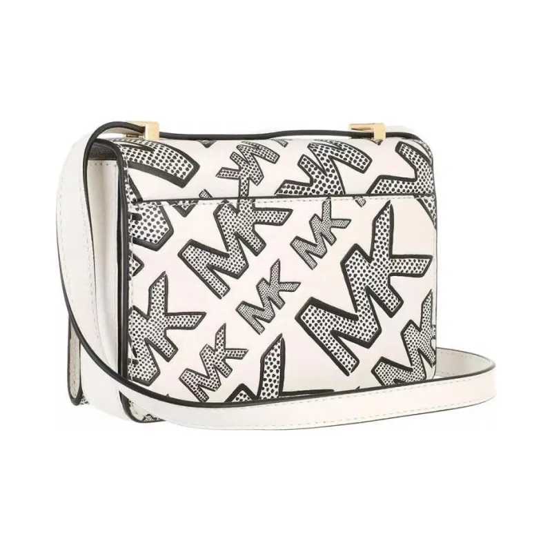 MICHAEL KORS Hendri Leather Shoulder Bag Crossbody Bag Mini Women's Black White-2