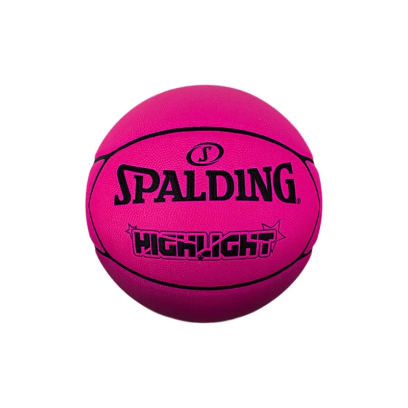 SPALDING HIGHLIGHT Series PU Basketball Rose Red Size 7 Training-3