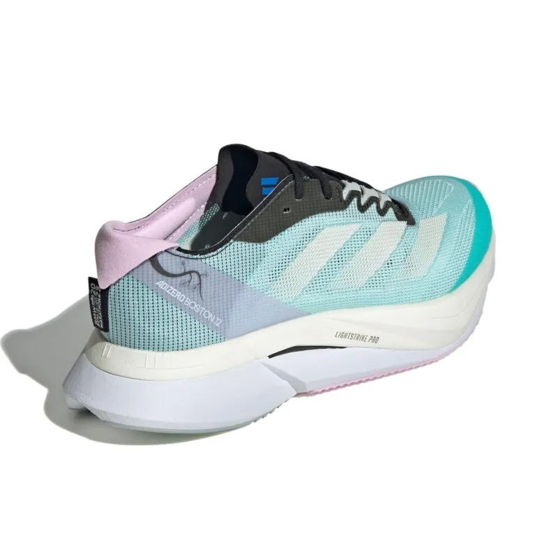 Adidas Adizero Boston 12 Anti Slip Wear Resistant Low Top Running Shoes Women's Blue-4