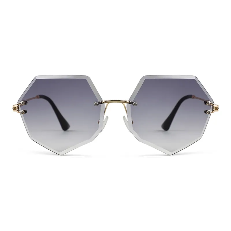 Cranta Komeia Alloy Irregular Shape Sunglasses Women's-4