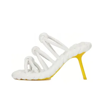 LOEWE Abrasion Resistant Slide Slippers Women's White Yellow