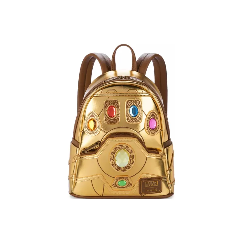 Disney Polyurethane Backpack Mini Unisex Gold-0