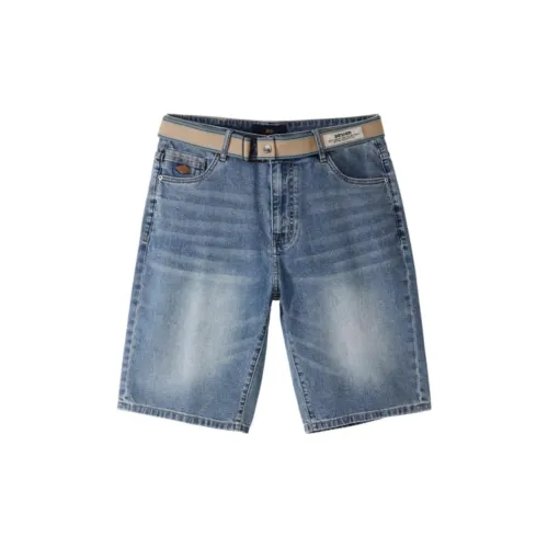 HLA Casual Shorts Men Denim Blue Transition Color Light 08