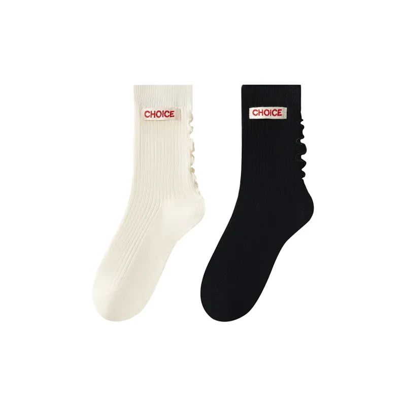 XXLLG Mid Calf Socks Women's 2 Pack-4