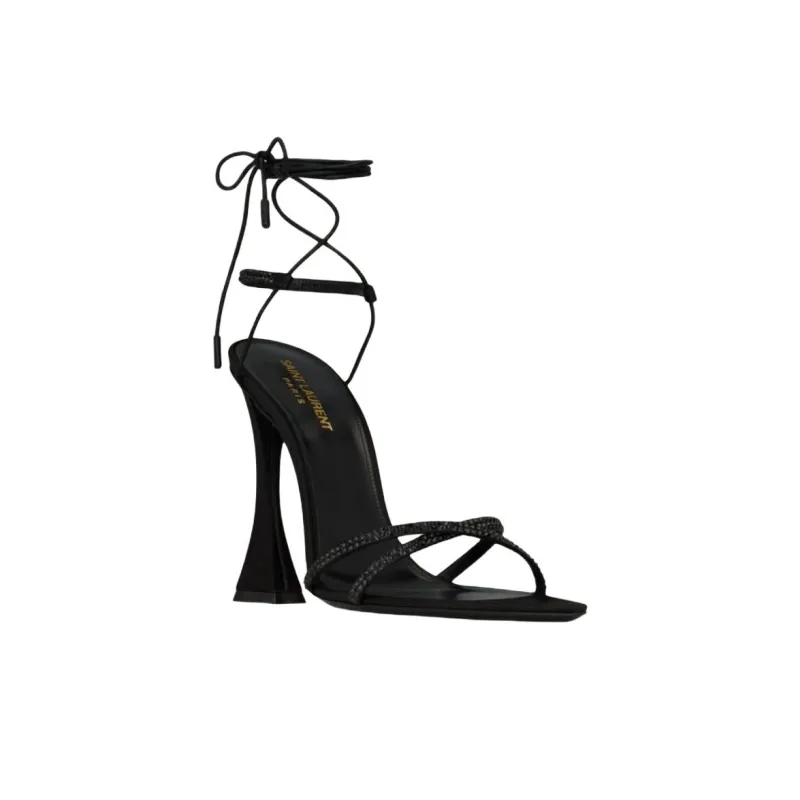 SAINT LAURENT Liza One Strap Sandals 11cm Women's Black-2