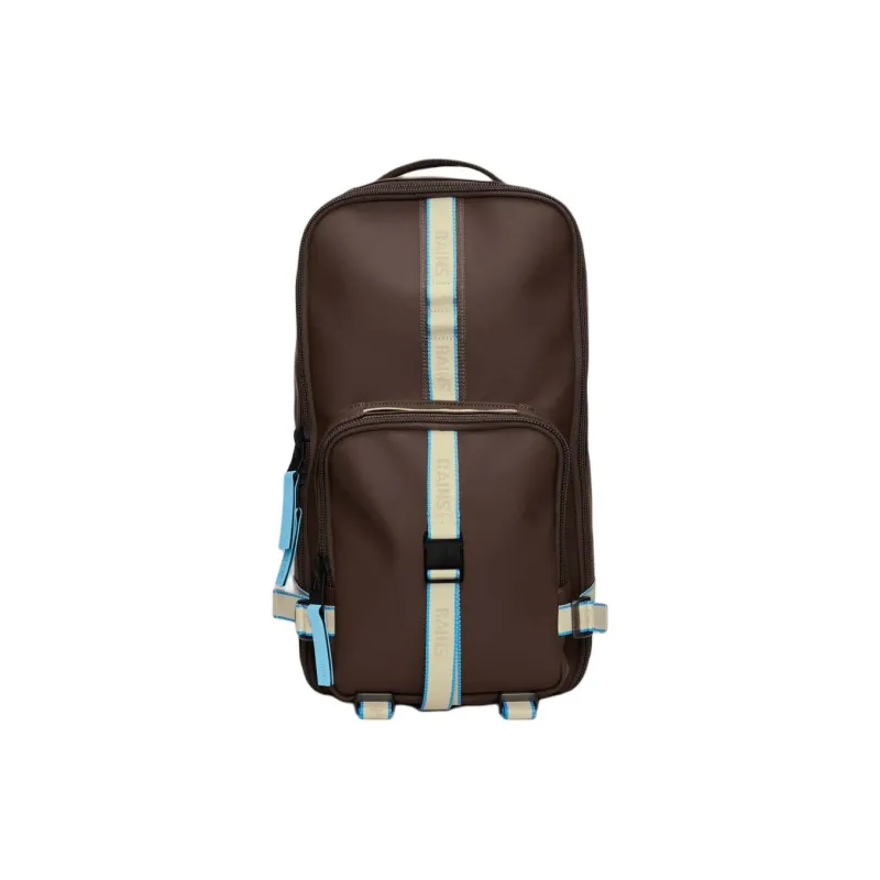 Rains Polyester Backpack Men's Dark Brown-0
