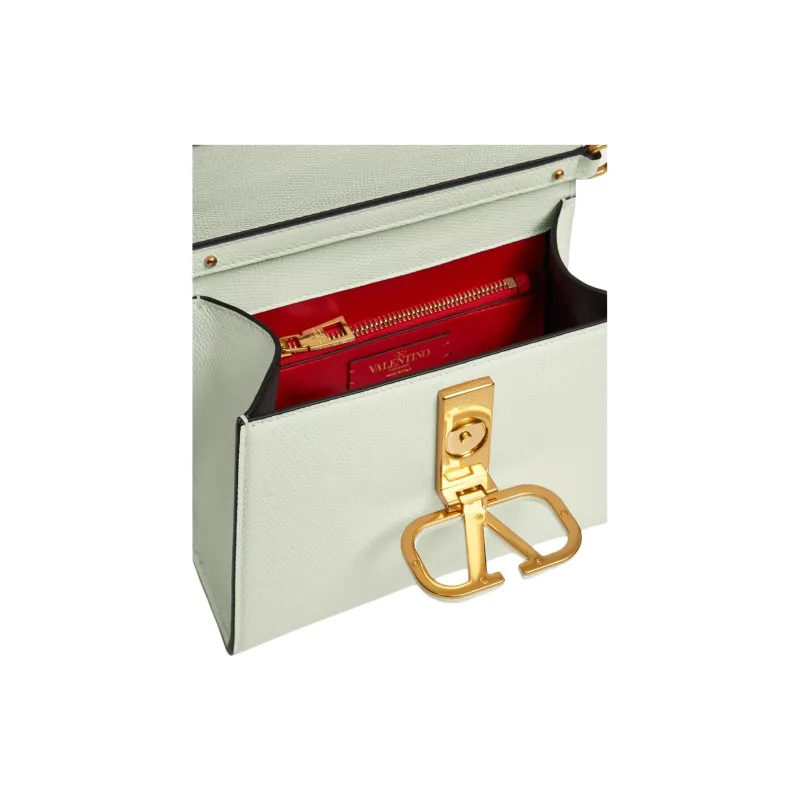 Valentino VSLING Grained Calfskin Crossbody One Shoulder Handbags Small Size Women's Light Green-3