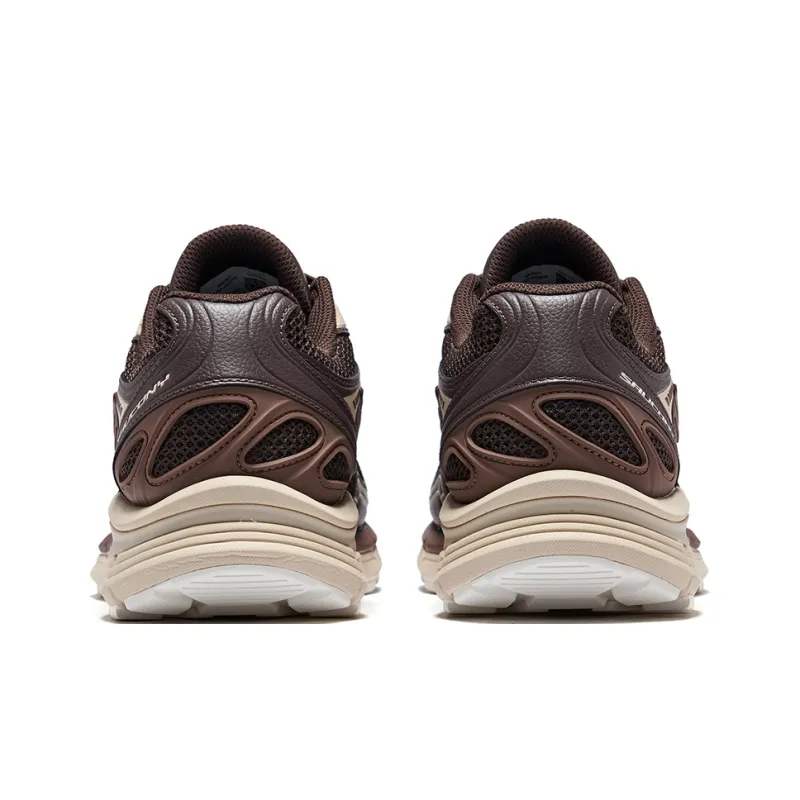 Saucony Low Top Running Shoes Unisex Brown Beige-3
