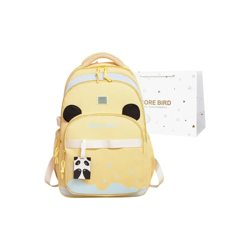 CORE BIRD Nylon Backpack Women's Pink/Ecru/Purple/Yellow/Black-8