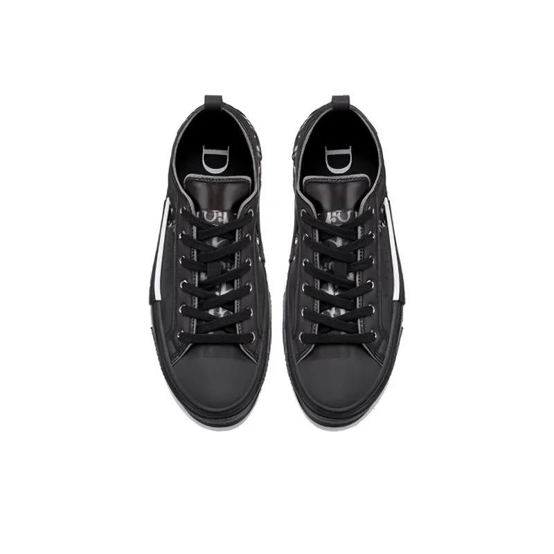 DIOR B23 Low Top Canvas Oblique Black-3