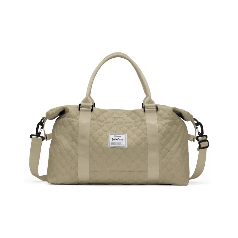 JEANSWEST Fabric Shoulder Bag Crossbody Bag Travel Bag Backpack Regular Unisex Cream Apricot/Dark Green-0