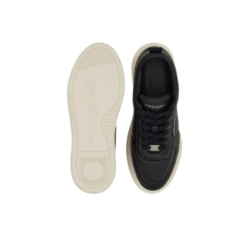 FERRAGAMO Metropolitan Low Top Casual Shoes Men's Black-4