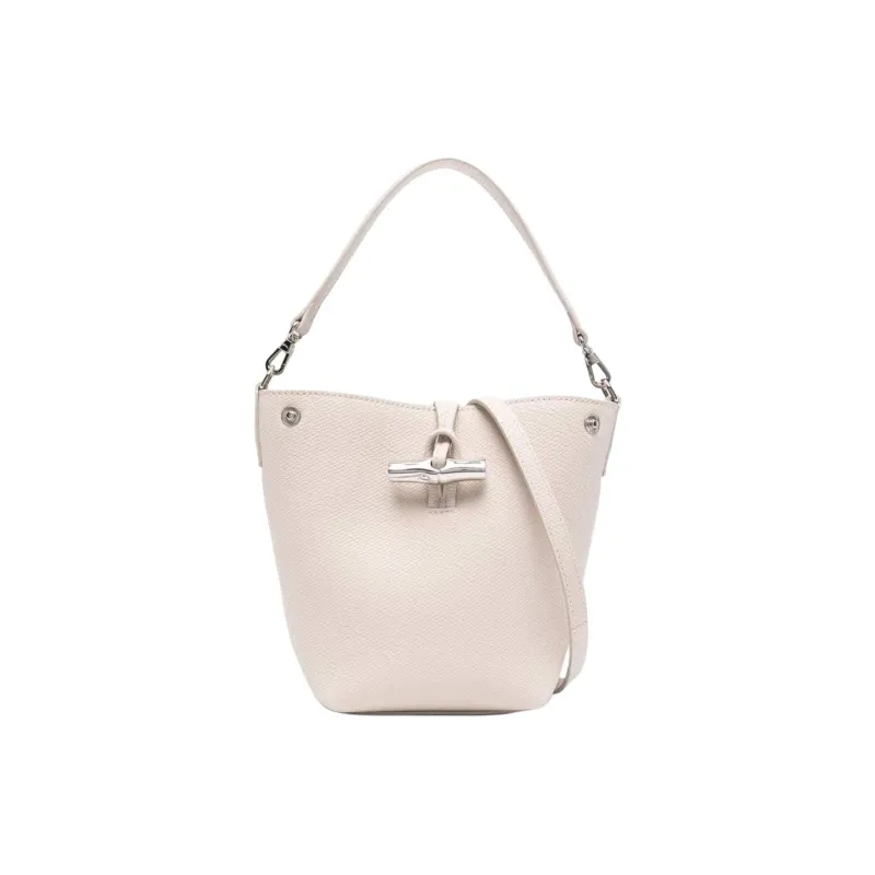 LONGCHAMP Mini Le Roseau Leather Bucket Bag-0