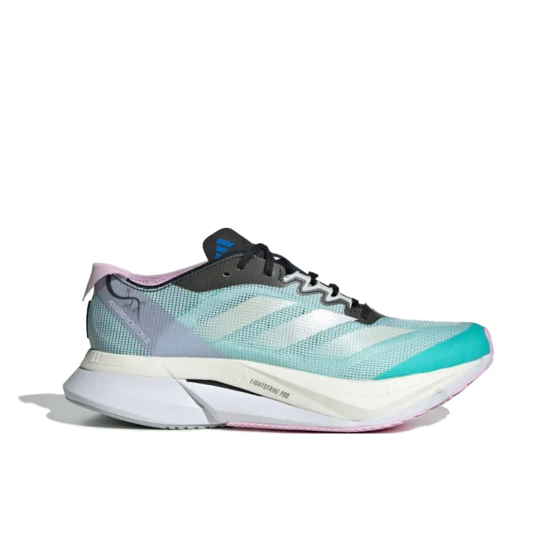 Adidas Adizero Boston 12 Anti Slip Wear Resistant Low Top Running Shoes Women's Blue-2