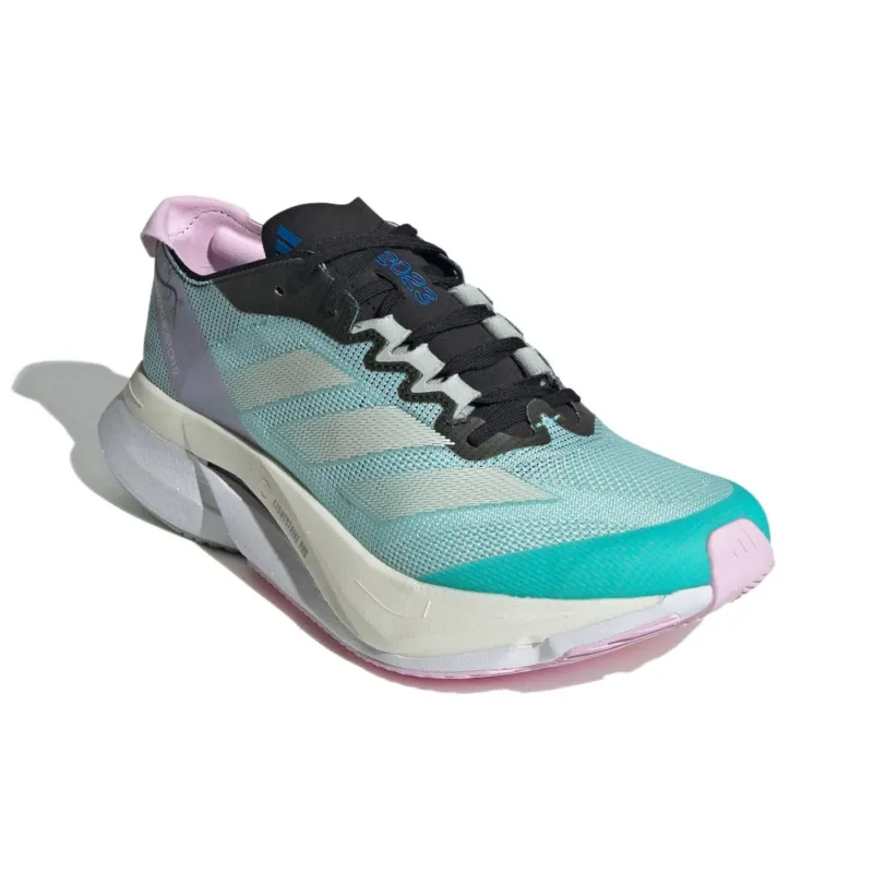 Adidas Adizero Boston 12 Anti Slip Wear Resistant Low Top Running Shoes Women's Blue-3