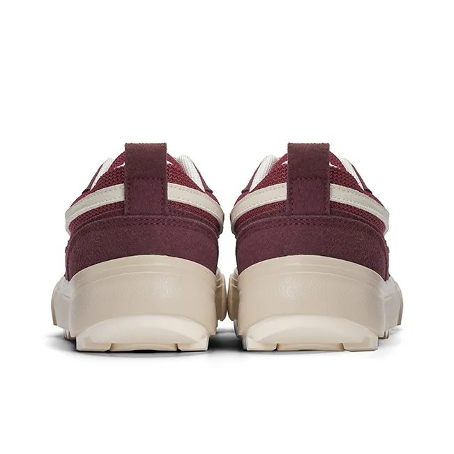 Warrior Anti Slip Wear Resistant Low Top Casual Shoes Unisex Burgundy-2