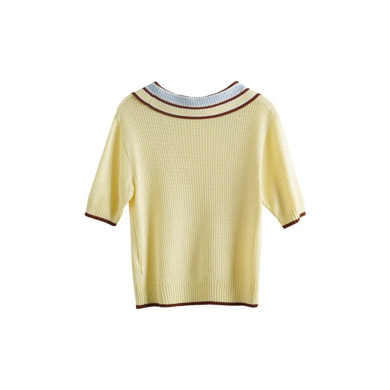 Olrain Knitwear Women's Light Yellow-1