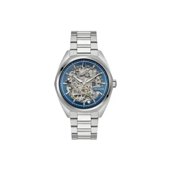 BULOVA Classic Collection Wrist Watch Automatic Mechanical Movement Stainless Steel Strap 41mm Blue Dial Men's Watches