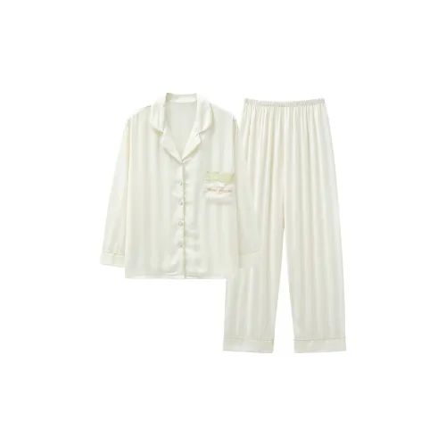 Qiao Ni Tong Pajama Set Women's White
