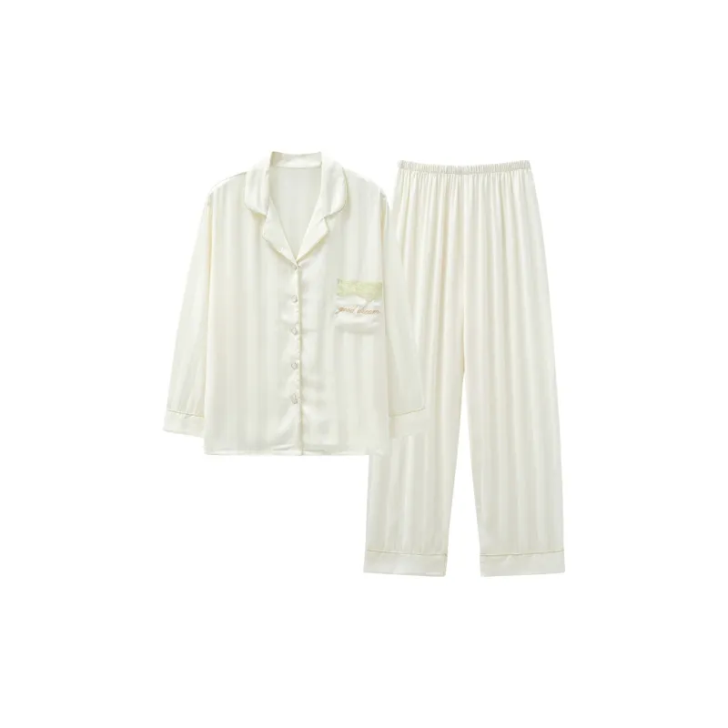 Qiao Ni Tong Pajama Set Women's White-0