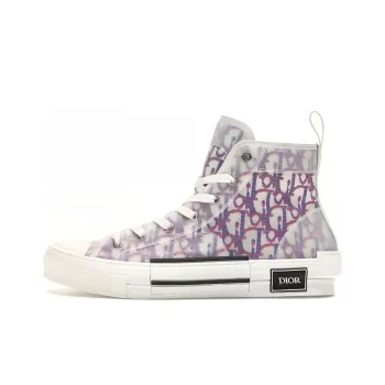 DIOR B23 High Top Red Blue Oblique