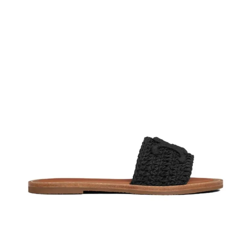 CELINE Slide Slippers Women's Black-1