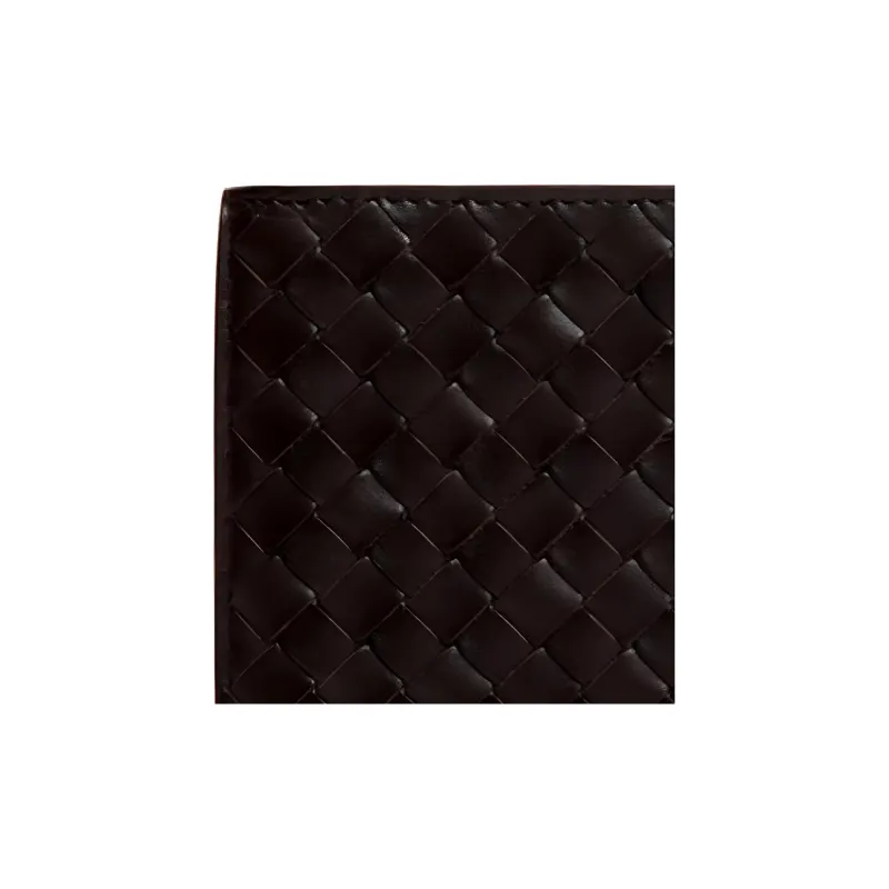 Bottega Veneta Calfskin Card Holder, Wallet Men's Dark Coffee-3