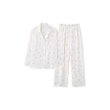 Qiao Ni Tong Pajama Set Women's White