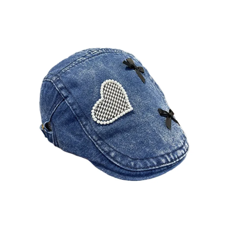 JONNY MOORE Denim Berets Unisex-2