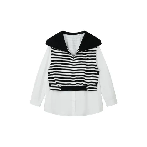 Yu Qianwen Shirts Women's Melody Stripes