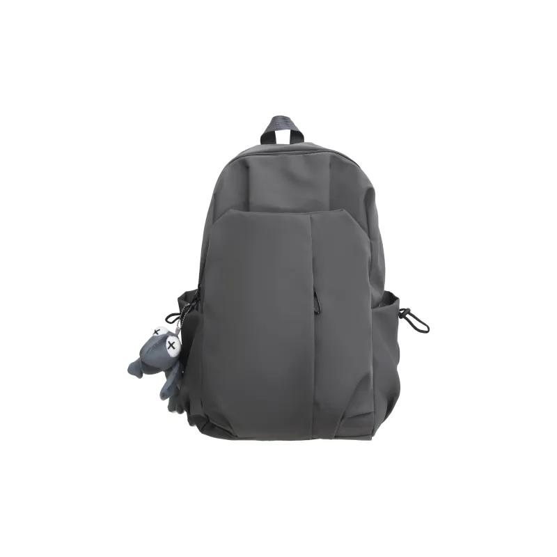 BAODIDAISHU Nylon Fabric Backpack Laptop Bag Backpack Unisex White/Gray/Black/Red-2