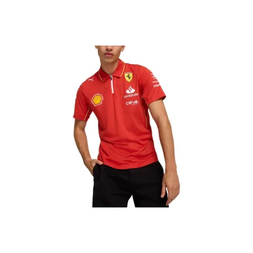 PUMA Ferrari Polo Shirts Men Red And Yellow