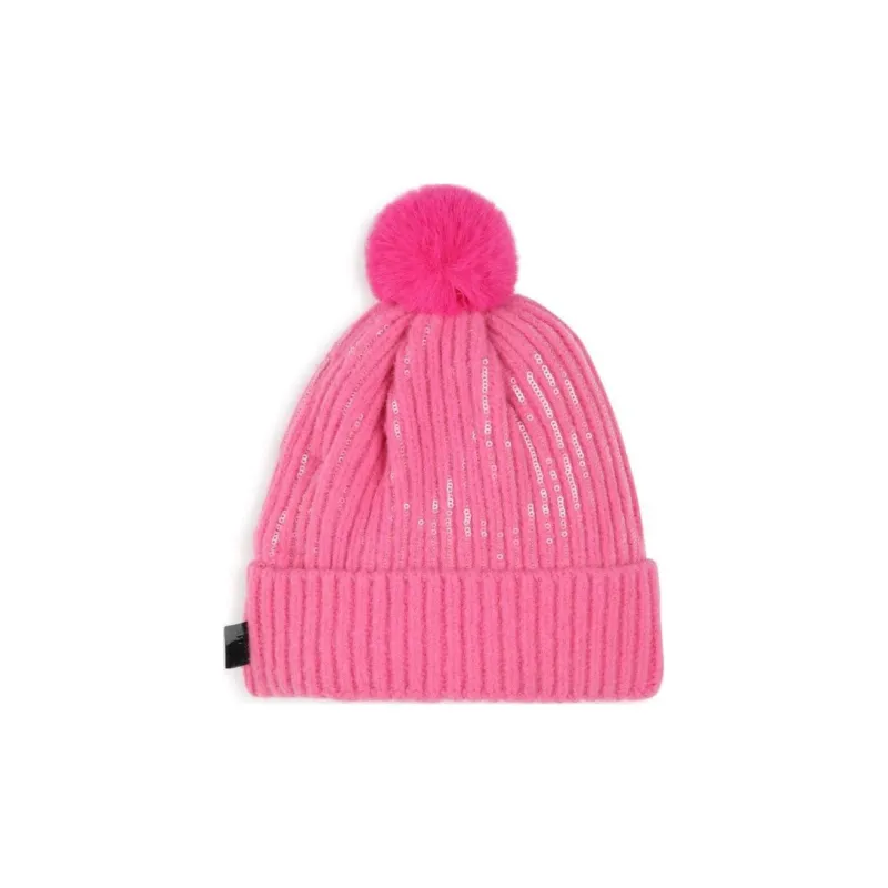 KARL LAGERFELD / Karl Lagerfeld Jeans Sequinned Pompom Beanie-1