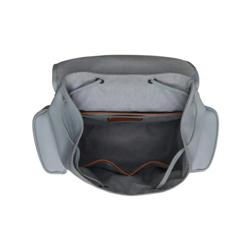 COACH Hitch Refined Calfskin Backpack Tubas Men's Gray Blue-3