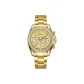 6055B Gold Dial Steel Band