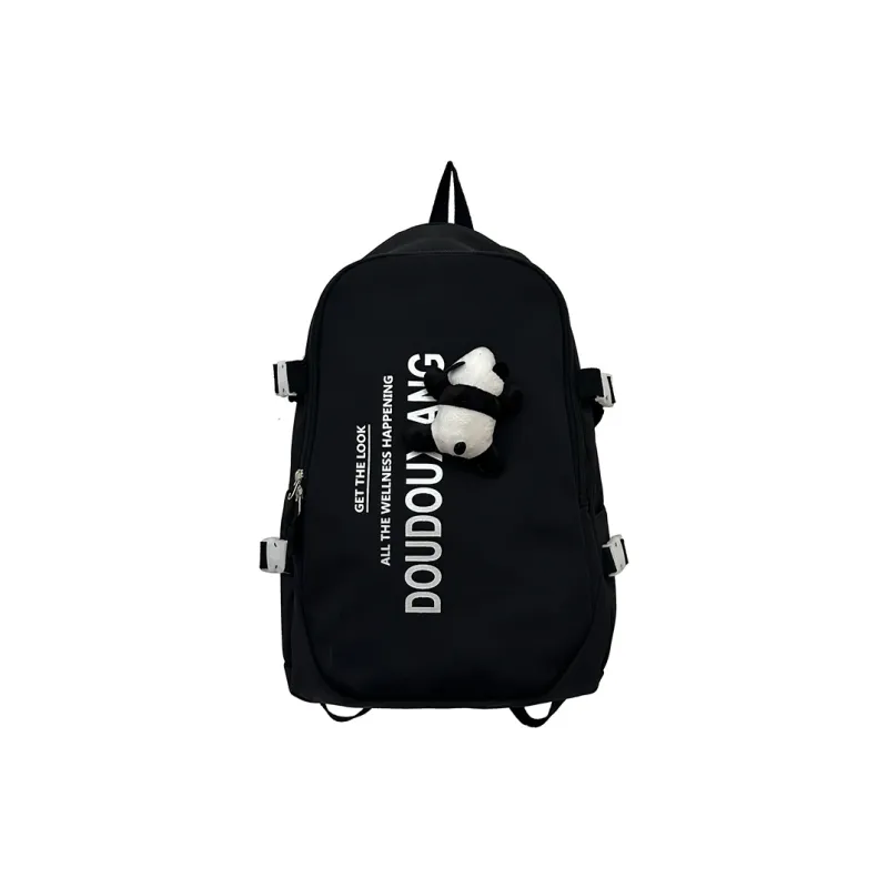 Parker Bear Nylon Backpack Unisex Red/Blue/Black-9